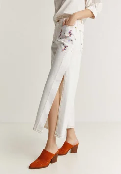 Jeans Culotte Detalles Bordados-Scalpers Cheap