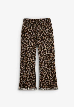 Pantalon Animal Print Bajo Desflecado-Scalpers Best Sale