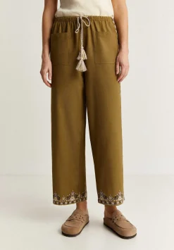 Pantalon Detalle Bordado Etnico-Scalpers Online