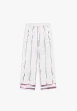Pantalon Detalles Bordados Contraste-Scalpers Best Sale