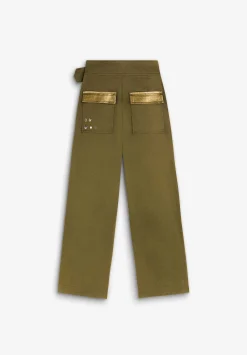 Pantalon Pinzas Detalles Tachuelas-Scalpers Flash Sale