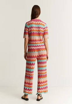 Pantalon Punto Zigzag Lurex-Scalpers Sale