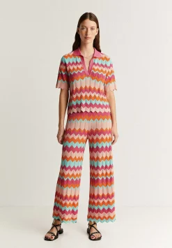 Pantalon Punto Zigzag Lurex-Scalpers Sale