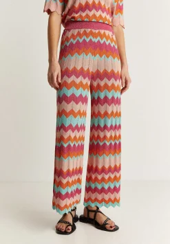 Pantalon Punto Zigzag Lurex-Scalpers Sale