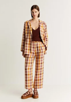 Pantalon Vichy Lino Cuadros-Scalpers Outlet