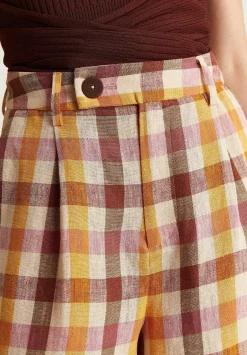 Pantalon Vichy Lino Cuadros-Scalpers Outlet