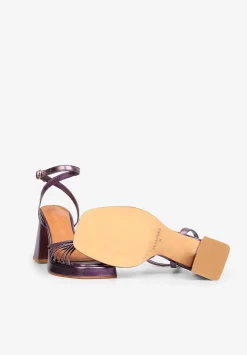 Sandalias Tacon Metalizadas Nudo-Scalpers Online