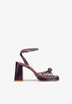 Sandalias Tacon Metalizadas Nudo-Scalpers Online