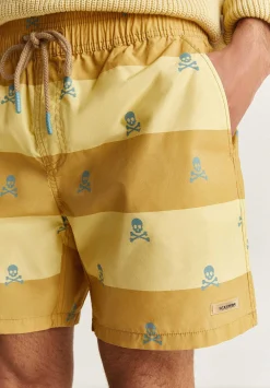 Skull Stripes Swimsuit-Scalpers Shop