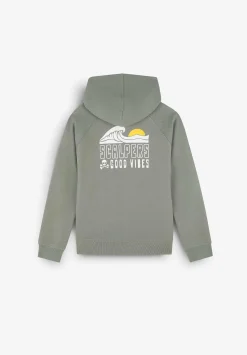 Sudadera Capucha Detalle Cuello-Scalpers Cheap