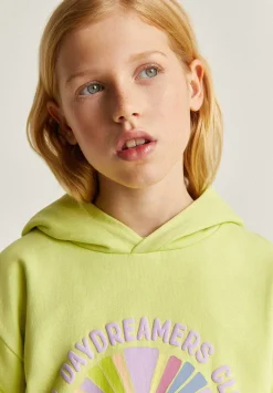 Sudadera Capucha Detalles Print Puff-Scalpers Cheap
