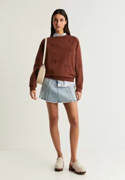 Sudadera Detalle Pespuntes Flores-Scalpers Clearance
