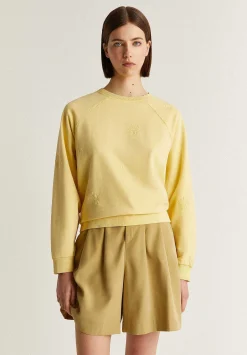 Sudadera Detalle Pespuntes Flores-Scalpers Cheap