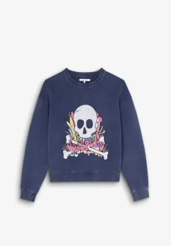 Sudadera Efecto Lavado Print Calavera-Scalpers Fashion