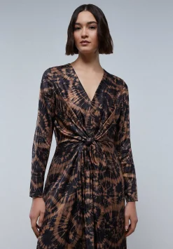 Tie Black Dress-Scalpers Shop