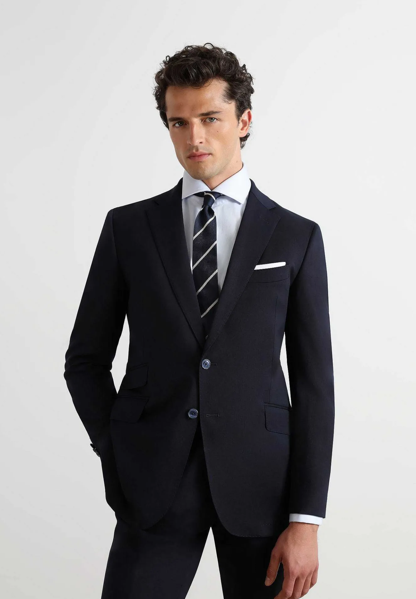 Traje Clasico Azul Marino-Scalpers Sale