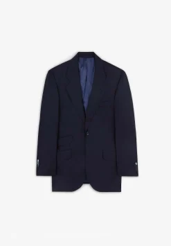 Traje Clasico Lana Azul Marino-Scalpers Cheap