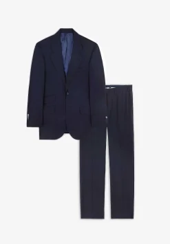 Traje Clasico Lana Azul Marino-Scalpers Cheap