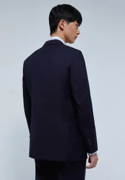 Traje Clasico Lana Azul Marino-Scalpers Cheap