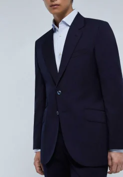 Traje Clasico Lana Azul Marino-Scalpers Cheap