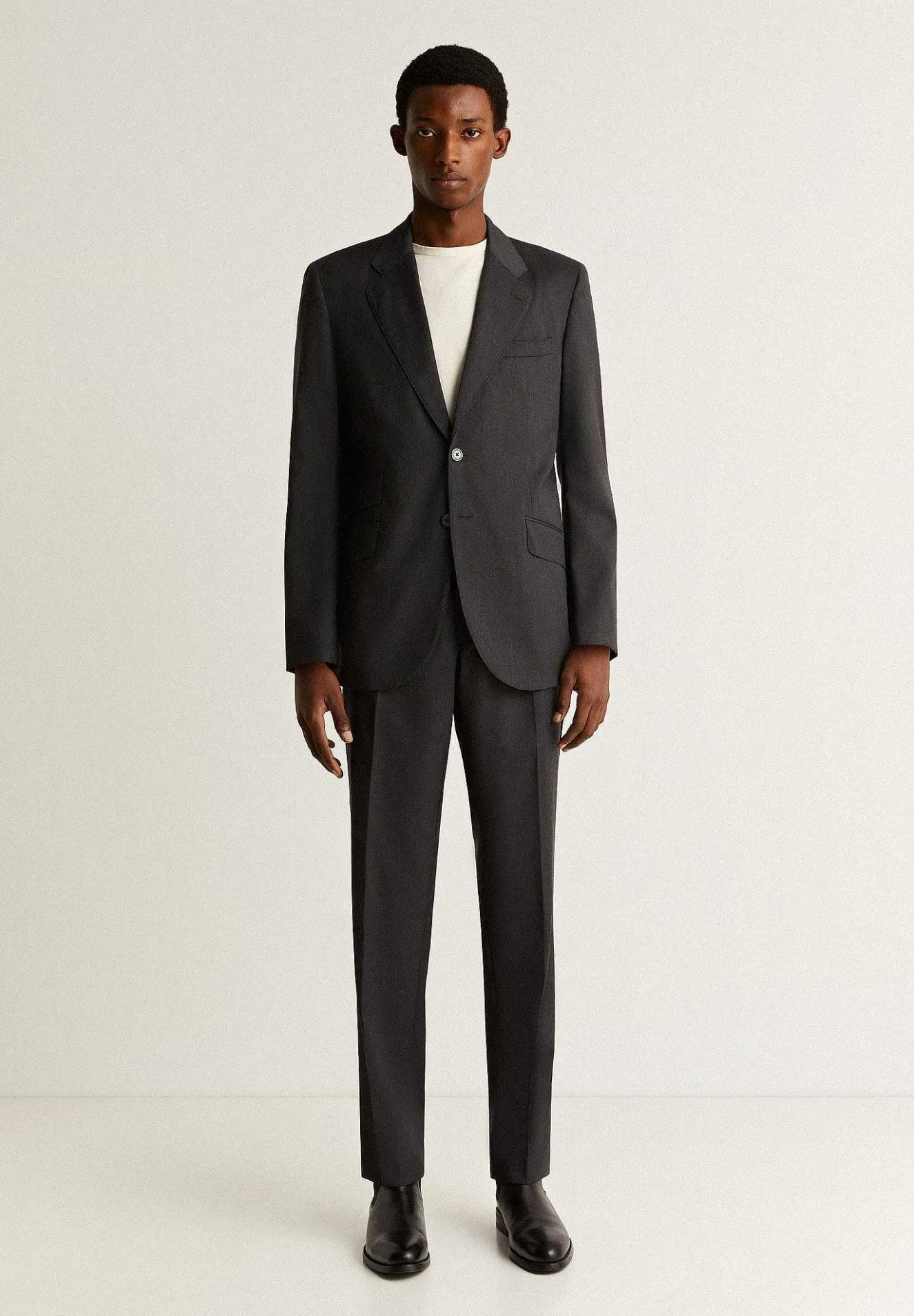 Traje Clasico Lana Gris-Scalpers Cheap