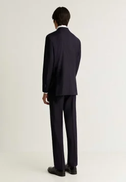 Traje Lana Azul Marino Rayas-Scalpers Online
