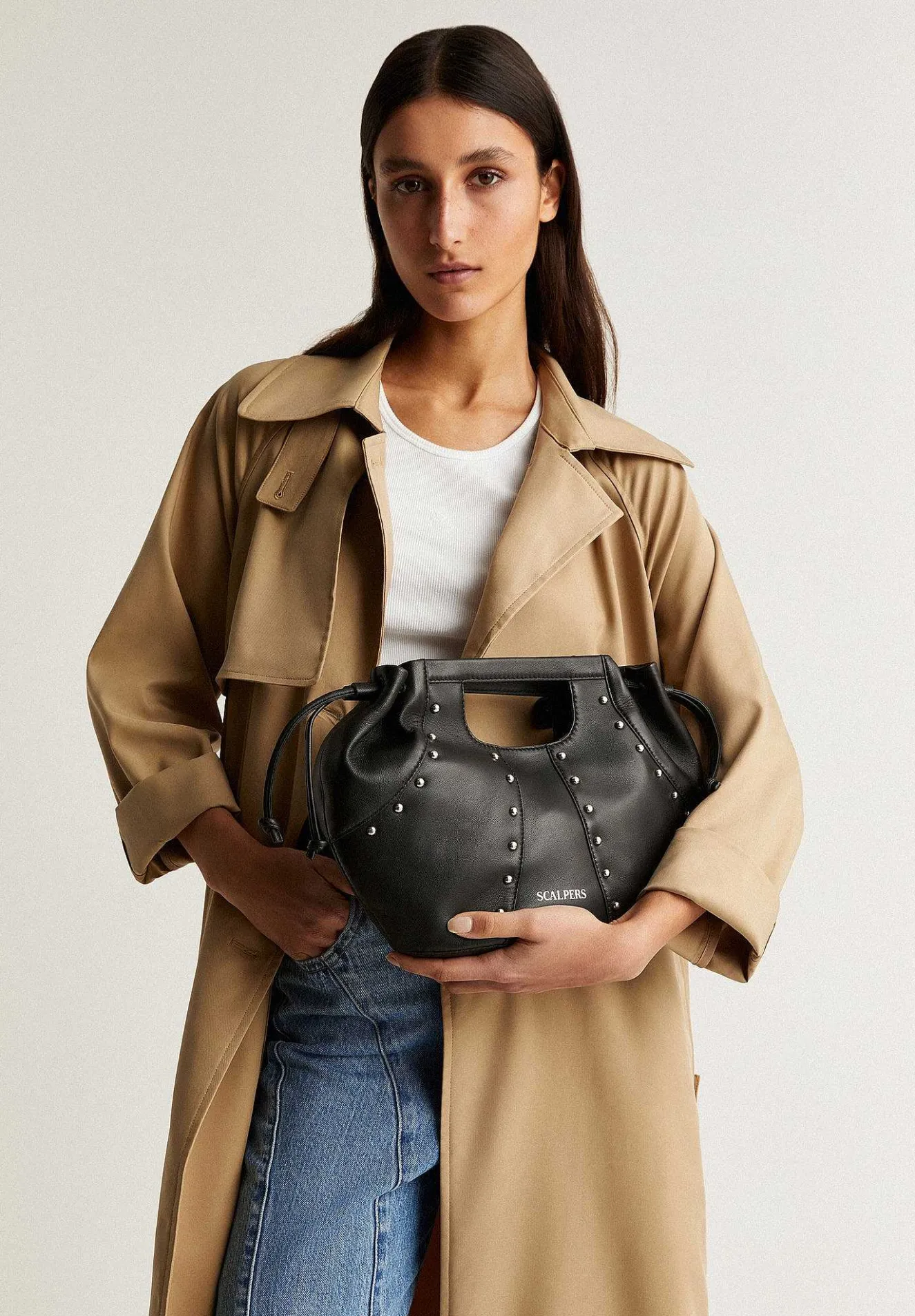 Trench Detalle Abertura Lateral-Scalpers Sale