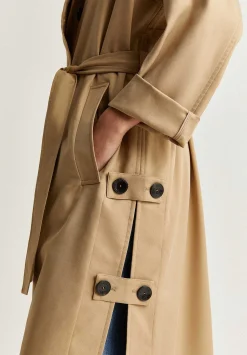 Trench Detalle Abertura Lateral-Scalpers Sale