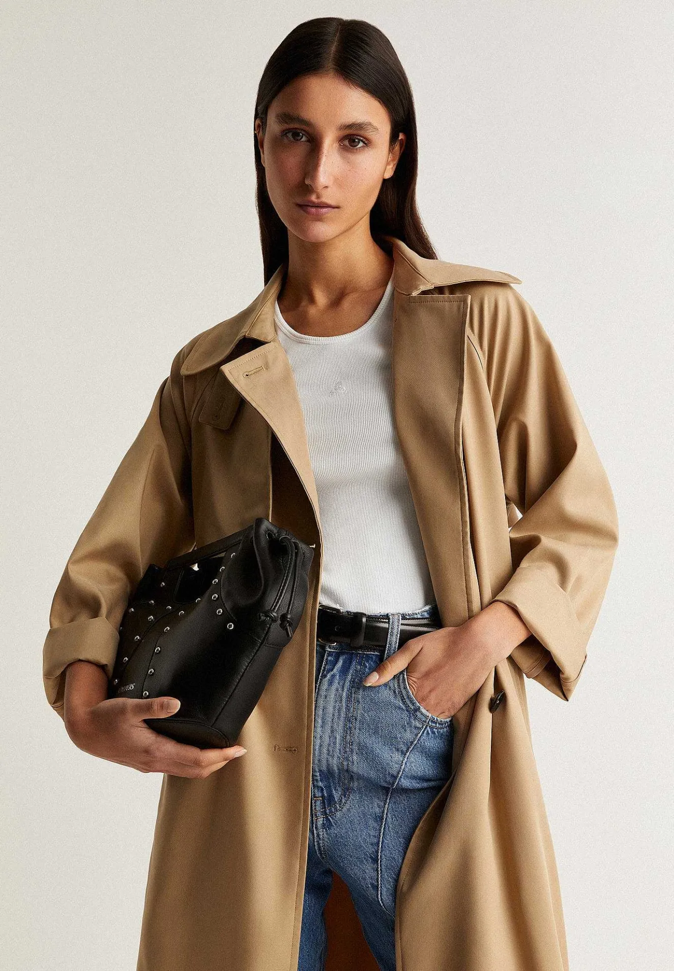 Trench Detalle Abertura Lateral-Scalpers Sale
