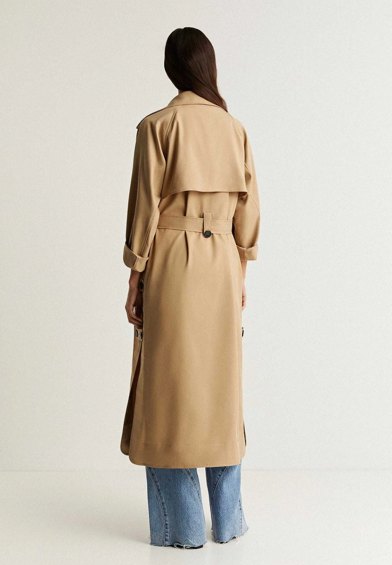 Trench Detalle Abertura Lateral-Scalpers Sale
