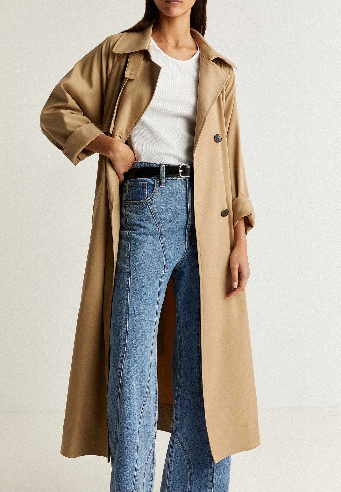 Trench Detalle Abertura Lateral-Scalpers Sale