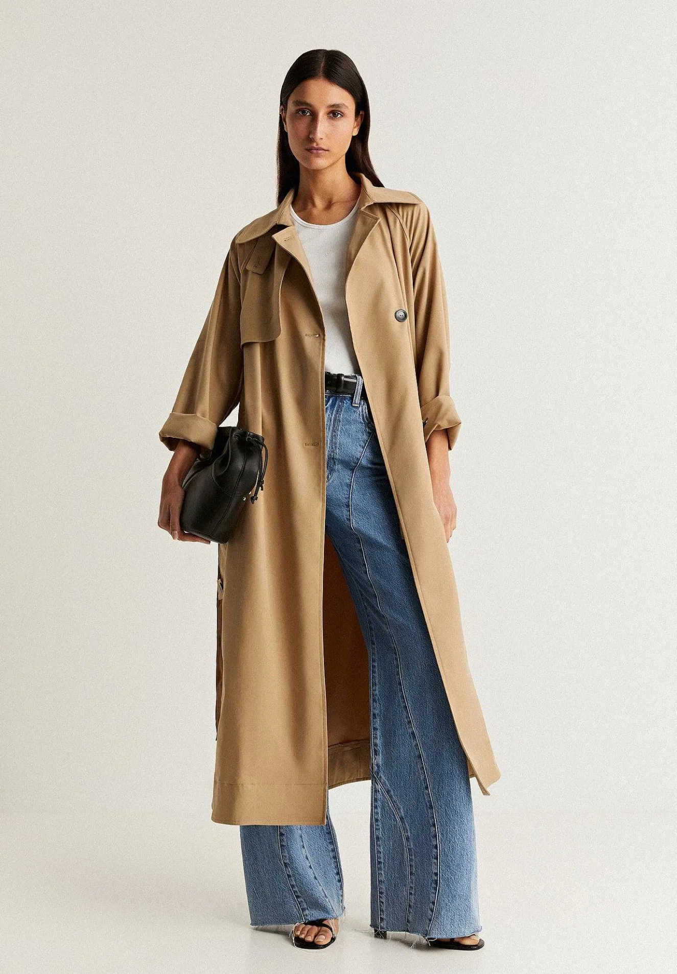 Trench Detalle Abertura Lateral-Scalpers Sale