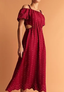 Vestido Bordado Hombro Descubierto-Scalpers Hot