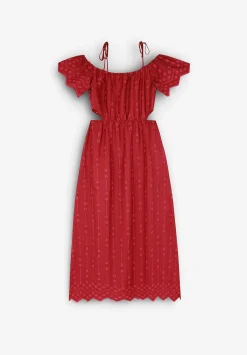 Vestido Bordado Hombro Descubierto-Scalpers Hot