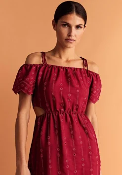 Vestido Bordado Hombro Descubierto-Scalpers Hot
