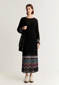 Vestido Crochet Detalle Flecos-Scalpers Store