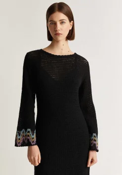 Vestido Crochet Detalle Flecos-Scalpers Store