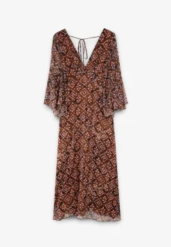 Vestido Etnico Detalle Metalizado-Scalpers Clearance