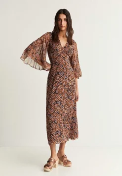 Vestido Etnico Detalle Metalizado-Scalpers Clearance
