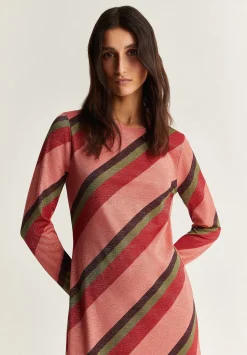 Vestido Lurex Rayas Contraste-Scalpers Sale