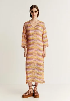 Vestido Midi Crochet Multicolor-Scalpers Sale