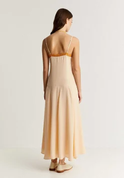 Vestido Midi Lencero Saten-Scalpers Flash Sale
