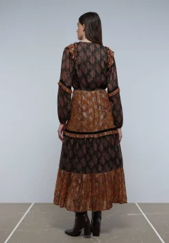Vestido Midi Paisley Lurex-Scalpers Shop