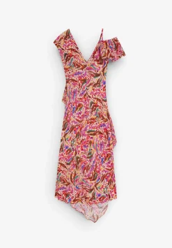 Vestido Midi Print Volantes-Scalpers Sale
