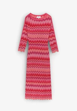 Vestido Midi Punto Zigzag Lurex-Scalpers Discount