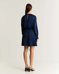 Vestido Mini Satinado Arrugado-Scalpers Clearance
